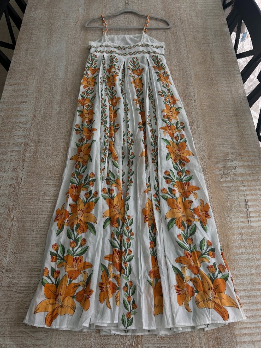 Farm Rio Tropical Lightness White/Yellow Floral Maxi Dress Size Medium NWT - Picture 5 of 13